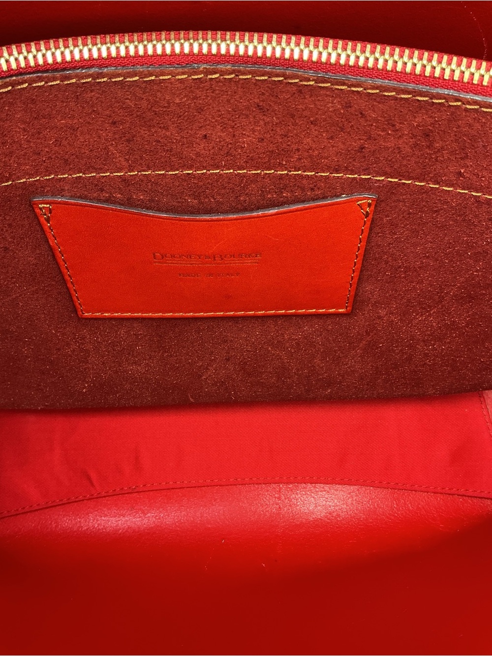 Dooney & Bourke Orange Leather tote bag. - Picture 13 of 13